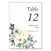 Numéro De Table Bleu et blanc floral - Blanc (Par défaut)