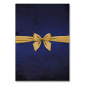 Numéro De Table Bleu foncé avec Bow or (Dos)