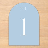 Numéro de table bleu foncé, carte de table acryliq (Recto)