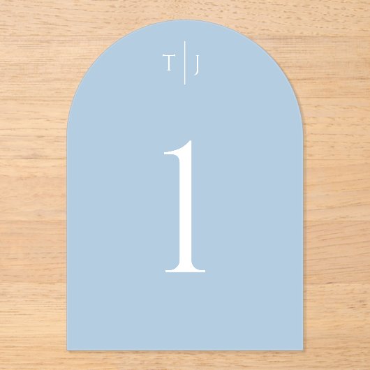 Numéro de table bleu foncé, carte de table acryliq (Recto)