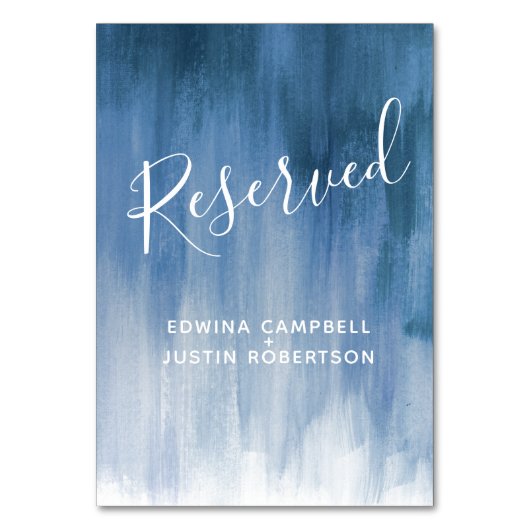 Numéro De Table Bleu gris abstrait lavabo table d'art moderne rése (Par défaut)