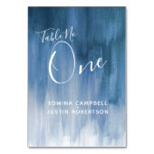 Numéro De Table Bleu gris abstrait tableau d'art moderne numéro un (Par défaut)