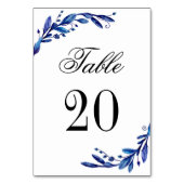 Numéro de table bleu. Mariage d'hiver. Table marin (Par défaut)