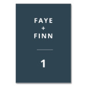 Numéro De Table Bleu | Mariage minimaliste scandinave (Par défaut)