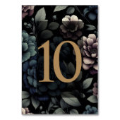 Numéro De Table Bleu Moody Floral Tableau 10 (Dos)