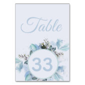 Numéro De Table Bleu Poussiéreux Botanique (Dos)