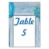 Numéro De Table Bleu rustique mariage (Par défaut)