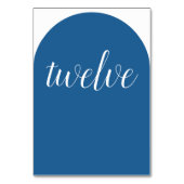 Numéro De Table Bleu simple et élégant (Dos)
