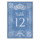 Numéro De Table Bleu Tiara Couronne élégante Quinceanera (Dos)