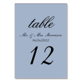 Numéro de table bleue (Dos)