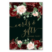 Numéro De Table Bloom rustique | Terracotta et Marsala Red Gift (Dos)