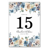 Numéro De Table Blooming Beauty | Mariage (Dos)