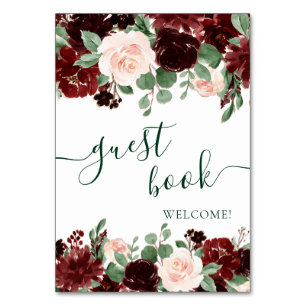 Numéro De Table Blooms rustiques Terracotta et Marsala Guest Boo