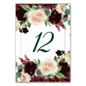 Numéro De Table Blooms rustiques | Terracotta et Marsala Red Bouqu (Par défaut)