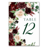 Numéro De Table Blooms rustiques | Terracotta et Marsala Red Wreat (Par défaut)
