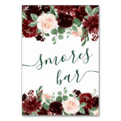 Numéro De Table Blooms rustiques | Terracotta et Marsala Smores Ba (Dos)