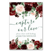 Numéro De Table Blooms rustiques | Terracotta Red Capture Notre Am (Dos)