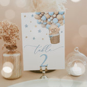 Numéro De Table Blue Boy Teddy Bear Baby shower