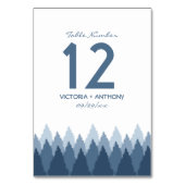 Numéro De Table Blue Forest Range Mariage de bois (Dos)