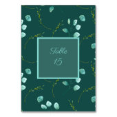 Numéro De Table Blue Garden Watercolor Mariage (Par défaut)