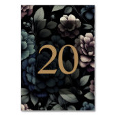 Numéro De Table Blue Moody Floral Table 20 (Dos)