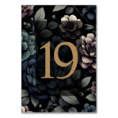 Numéro De Table Blue Moody Floral Tableau 19 (Dos)