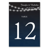 Numéro De Table Blue Ombre n Lights Mariage Réception Numéro de ta (Par défaut)
