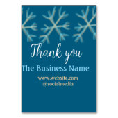 Numéro De Table Blue orange snowflakes ajouter nom commercial noël (Dos)