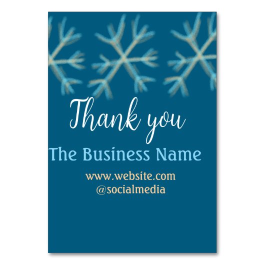 Numéro De Table Blue orange snowflakes ajouter nom commercial noël (Par défaut)