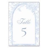 Numéro De Table Blue Peony Victorian Arch Classic Wedding White (Par défaut)