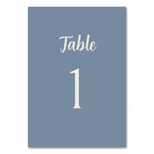 Numéro De Table Blue Periwinkle Minimalist Wedding Table Number (Par défaut)