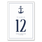 Numéro De Table Blue Wave Ancre Mariage Navy/Wht ID836 (Par défaut)