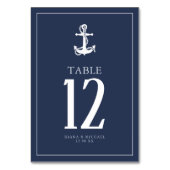 Numéro De Table Blue Wave Ancre Mariage Wht/Navy ID836 (Dos)