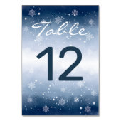 Numéro De Table Blue Winter Wonderland Mariage de Noël (Par défaut)