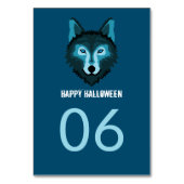 Numéro De Table Blue Wolf, fête d'Halloween (Dos)