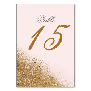 Numéro De Table Blush Gold Parties scintillant Sparkle Mariage élé