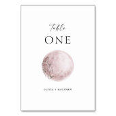 Numéro De Table Blush Lune Mystique | Élégant Mariage Céleste (Par défaut)