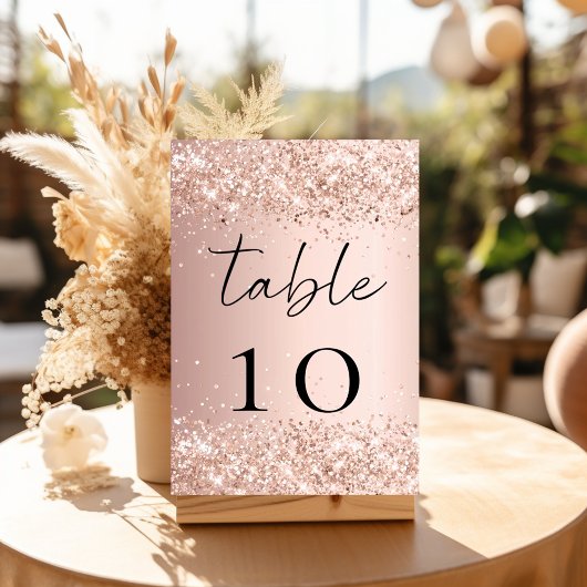 Numéro De Table Blush or rose gold