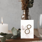 Numéro De Table Blush Pampas Grass Wedding Table Number Card