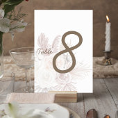 Numéro De Table Blush Pampas Grass Wedding Table Number Card