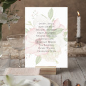 Numéro De Table Blush Pink Floral Wedding Table Number Card