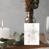 Numéro De Table Blush Pink Floral Wedding Table Number Card