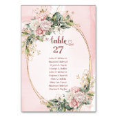 Numéro De Table Blush Pink Glitter Wedding Table Number Display (Par défaut)
