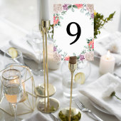 Numéro De Table Blush Pink Rose Wedding Table Number Card