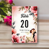Numéro De Table Blush rose Dusty Rose marié Mariages floral