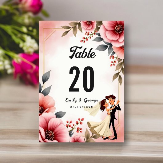 Numéro De Table Blush rose Dusty Rose marié Mariages floral