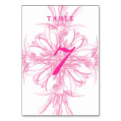 Numéro De Table Blush rose Floral Damask (Dos)