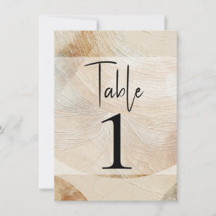 Numéro de table bohème Élément Neutre Aérien Natur