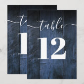 Numéro de table Bohème en bois de grange rustique (Devant / Derrière)