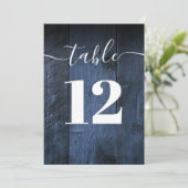 Numéro de table Bohème en bois de grange rustique (Debout devant)